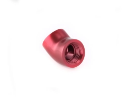 Bitspower Deep Blood Red 45-Degree With Dual Inner G1/4" Extender