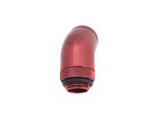 Bitspower Deep Blood Red 45-Degree With Dual Rotary G1/4