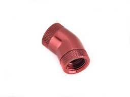 Bitspower Deep Blood Red  45-Degree With Dual Rotary Inner G1/4" Extender