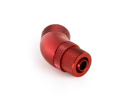 G1/4" Deep Blood Red Dual Rotary 45-Degree Compression Fitting CC1 V2 For ID 1/4" OD 3/8" Tube