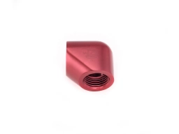 Bitspower Deep Blood Red 90-Degree With Dual Inner G1/4" Extender