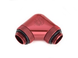 Bitspower Deep Blood Red 90-Degree With Dual Rotary G1/4" Extender