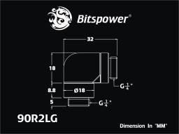 G1/4" Deep Blood Red Dual Rotary Angle G1/4" Extender