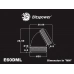 Bitspower Deep Blood Red Enhance 60-Degree Dual Multi-Link Adapter For OD 12MM