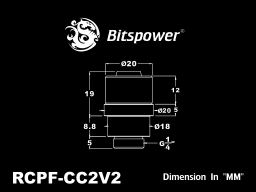 G1/4" Deep Blood Red Rotary Compression Fitting CC2 V2 For ID 3/8" OD 1/2" Tube