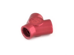 Deep Blood Red Y-Block With Triple IG1/4"
