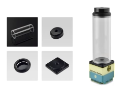 Bitspower DDC Top Upgrade Kit- Cascade Tube Effect 150 (Black Acrylic Cap/POM Version)