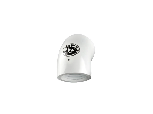 Bitspower Deluxe White 45-Degree With Dual Inner G1/4