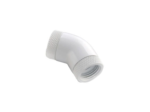 Bitspower Deluxe White 45-Degree With Dual Rotary Inner G1/4