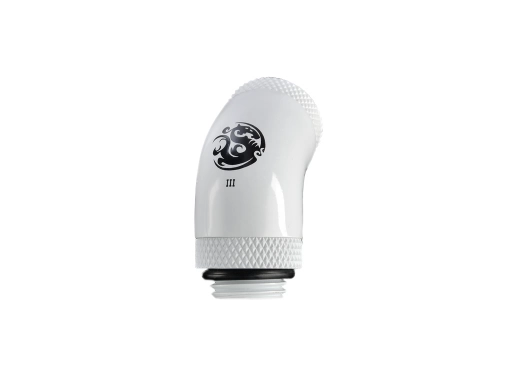Bitspower Deluxe White 60-Degree With Dual Rotary G1/4