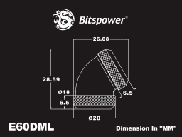 Bitspower Deluxe White Enhance 60-Degree Dual Multi-Link Adapter For OD 12MM