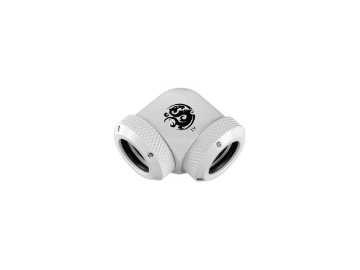 Bitspower Deluxe White Enhance 90-Degree Dual Multi-Link Adapter For OD 12MM