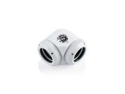 Bitspower Deluxe White Enhance 90-Degree Dual Multi-Link Adapter For OD 14MM