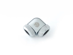 Bitspower Silver Shining Enhance 90-Degree Dual Multi-Link Adapter For OD 12MM