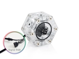 Bitspower Hexagon Flow Indicator-Digital RGB
