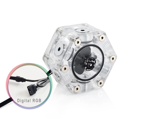 Bitspower Hexagon Flow Indicator-Digital RGB