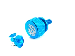Bitspower Logo Aluminum Thumb Screw For M3 (Blue)