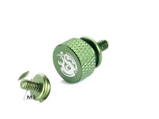 Bitspower Logo Aluminum Thumb Screw For M3 (Green)
