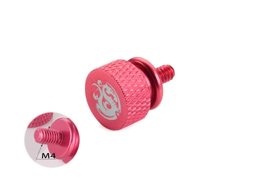 Bitspower Logo Aluminum Thumb Screw For M4 (Red)