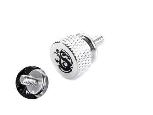 Bitspower Logo Aluminum Thumb Screw For M4 (Silver)