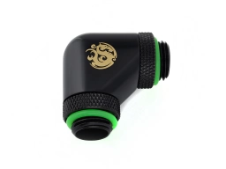 Bitspower Matt Black 90-Degree With Dual Rotary G1/4" Extender