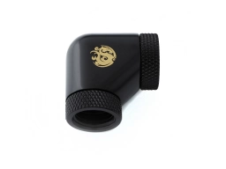 Bitspower Matt Black 90-Degree With Dual Rotary Inner G1/4" Extender