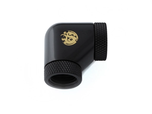 Bitspower Matt Black 90-Degree With Dual Rotary Inner G1/4
