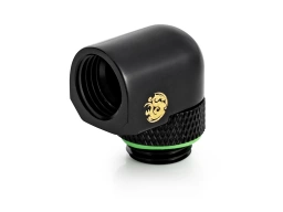 Bitspower G1/4" Matt Black Rotary 90-Degree IG1/4" Extender (Compact Version)