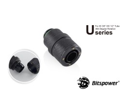 Bitspower G1/4" Matt Black Rotary Compression Fitting CC2 Ultimate For ID 3/8" OD 1/2" Tube