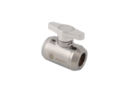 Bitspower Black Sparkle Mini Valve With Silver Shining Handle