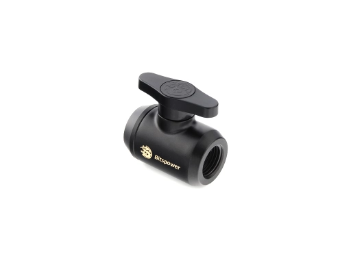 Bitspower Carbon Black Mini Valve With Black Handle