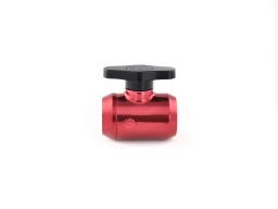 Bitspower Deep Blood Red Mini Valve With Black Handle