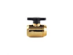 Bitspower True Brass Mini Valve With Black Handle