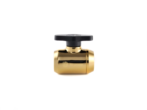Bitspower True Brass Mini Valve With Black Handle