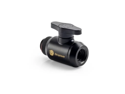 Bitspower Carbon Black Mini Valve Rotary G1/4"& Inner G14"With Black Handle