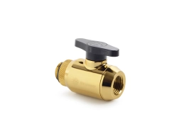 Bitspower True Brass  Mini Valve Rotary G1/4"& Inner G14"With Black Handle