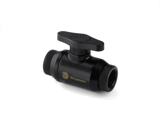 Bitspower Carbon Black Dual Rotary Mini Valve With Inner G1/4