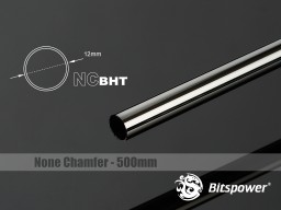 Bitspower None Chamfer Brass Hard Tubing OD12MM Black Sparkle- Length 500 MM