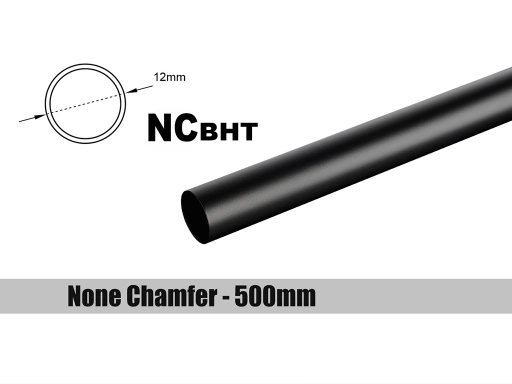 Bitspower None Chamfer Brass Hard Tubing OD12MM  Carbon Black - Length 500 MM