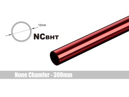 Bitspower None Chamfer Brass Hard Tubing OD12MM Deep Red - Length 300 MM