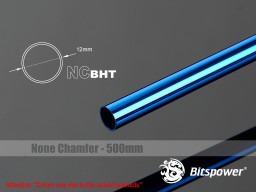 Bitspower None Chamfer Brass Hard Tubing OD12MM Royal Blue- Length 500 MM
