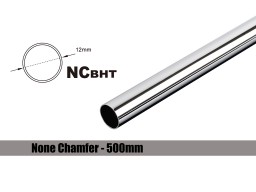 Bitspower None Chamfer Brass Hard Tubing OD12MM Shining Silver - Length 500 MM