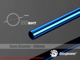 Bitspower None Chamfer Brass Hard Tubing OD14MM Royal Blue- Length 500 MM