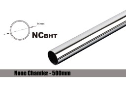 Bitspower None Chamfer Brass Hard Tubing OD14MM Shining Silver - Length 500 MM