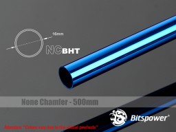 Bitspower None Chamfer Brass Hard Tubing OD16MM Royal Blue- Length 500 MM