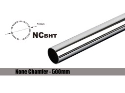 Bitspower None Chamfer Brass Hard Tubing OD16MM  Shining Silver - Length 500 MM