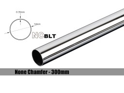 Bitspower None Chamfer Brass Link Tubing OD14MM Shining Silver - Length 300 MM