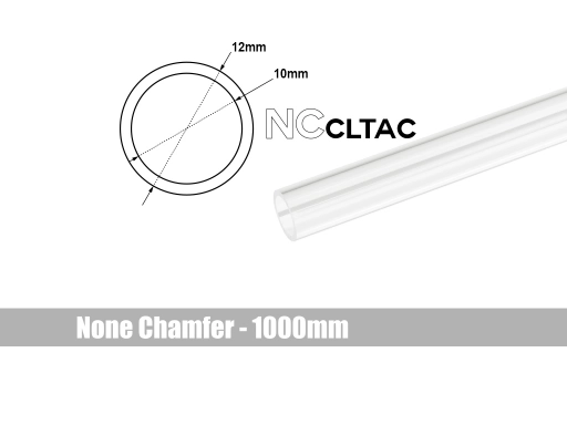 Bitspower None Chamfer Crystal Link Tube OD 12MM - Length 1000MM