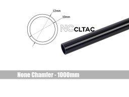 Bitspower None Chamfer Crystal Link Tube OD 12MM - Length 1000mm (Black)