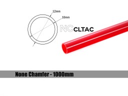Bitspower None Chamfer Crystal Link Tube OD 12MM – Length 1000MM (Deep Red)